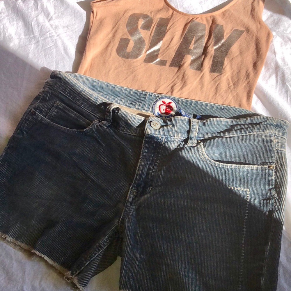 New York Marlin Vintage 5 Star Cut Off Shorts